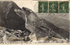 CPA Sur la Ligne du Chemin de Fer du Mont Blanc Une Aiguille de Glace au Glacier de Bionnassay 