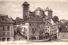 CPA Annecy Vue sur le Chateau 