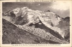 CPA Glacier et Aiguille de Bionnassay Vue prise de la Station Terminus du Chemin de fer du Mont Blan