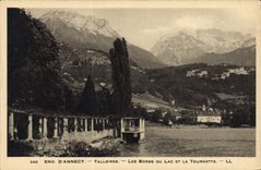 CPA Env d'Annecy Talloires Les Bords du Lac et la Tournette 