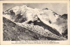 CPA Glacier et Aiguille de Bionnassay Vue prise de la Station Terminus de Chemin de Fer du Mont Blan