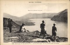 CPA Environs d'Aix les Bains Lac du Bourget vu du plateau des Touristes 