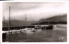 CPA Aix les Bains Un coin de petit Port Bateaux