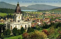 CPA Aix les Bains Chateau de la Roche du Roi et le Lac du Bourget 
