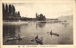 CPA Aix les Bains La plage des Belles Rives Bateaux