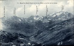 CPA Massif du Mont Pourri et Col du Palet vu du Col de la Leisse 