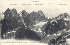 CPA Massif du Pelvoux Vue prise du Sommet du Pic des Agneaux 