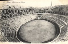 CPA Nimes L'Interieur des Arenes 