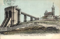 CPA Marseille Ascenseurs a ND de la Garde 