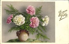 CPA Bonne Fete Fleurs