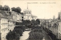 CPA Chateau d'Amboise La Chapelle et la Cour de Cesar 