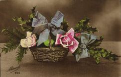 CPA Bonne Annee Fleurs