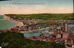 CPA Le Treport Mers Vue generale et les falaises de Mers 