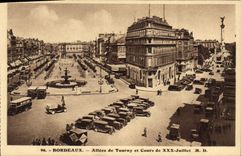 CPA Bordeaux Allees de Tourny et Cours de XXX Juillet 