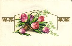 CPA Fantaisie Fleurs