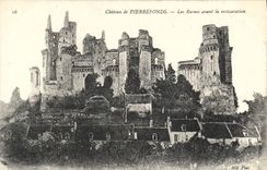 CPA Chateau de Pierrefonds Les Ruines avant la restauration 