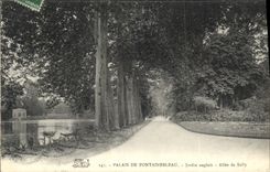 CPA Palais de Fontainebleau Jardin anglais Allee de Sully 