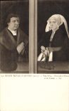 CPA Musee Royal d'Anvers Van Orley Portraits d'Homme et de Femme 