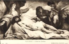 CPA Van Dyck Christ au Tombeau Musee Royal d'Anvers 