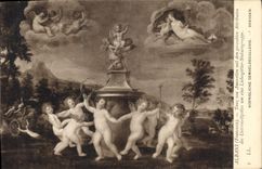 CPA Albani Francesco Tauz von Amoretten mit deu Attributeu 