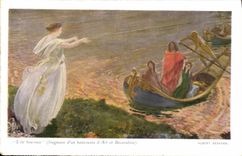 CPA L'ile heureuse fragment d'un hors texte d'Art et Decoration 