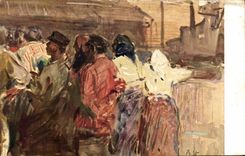 CPA Rob Sterl Vor der Fabrik Pertersburg Russie Russia