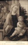 CPA Botticelli La Vierge et l'Enfant Jesus 