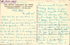 CPA Les Petits Tableaux de Paris chateau de Vincennes La Tour d'entree 