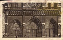 CPA Les Petits Tableaux de Paris Notre Dame le Triple Portail et la Galerie 