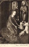 CPA l'Adoraion des Mages Volet du Triplygne La Vierge adore l'Enfant Bruges Hopital Saint Jean 