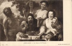 CPA Jordaens Le Salyre et le Paysan 