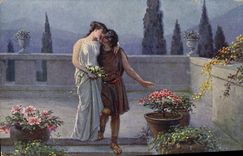 CPA Ad Liebscher Der liebeskuss