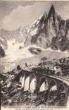 CPA Chamonix Chemin de fer de Montenvers et Aiguille du Dru Train