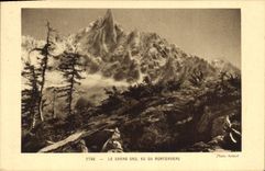 CPA Le Grand Dru vu du Montenvers 