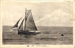 CPA Barque de peche Bateau