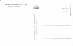 CPA Abbaye de la Pierre Qui Vire L'Eglise et l'Ecole 