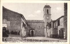 CPA Gourdon A M Excursion aux Gorges du Loup Interieur du Village L'Eglise 
