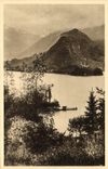 CPA Annecy et son Lac Haute Savoie Le Roc de Chere et l'Embarcadere de Talloires 