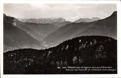 CPA Telepherique de Veyrier du Lac d'Annecy Vue sur les massifs de la Vanoise et des Bauges 