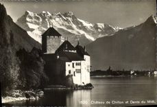 CPA Chateau de Chillon et Dents du Midi 