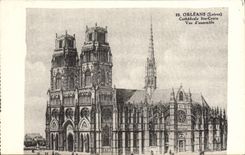 CPA Orleans Loiret Cathedrale Ste Croix vue d'ensemble 