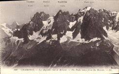 CPA Chamonix les Aiguilles vues de Brevent 