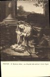 CPA Firenze R Galleria Uffizi la Vergine che adora il divin Figlio 