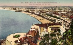 CPA Nice Baie des Anges vue prise du chateau 