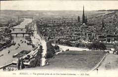CPA Rouen vue generale prise de la Cote Sainte Catherine 