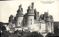 CPA Chateau de Pierrefonds Cote de la Chapelle 