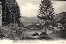 CPA Bussang vue prise du Pont du Schenat 