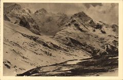 CPA Les Alpes au Col du Lautaret vue sur les Pics de Neige du Lautaret le Pic Gaspart le Bec et le P