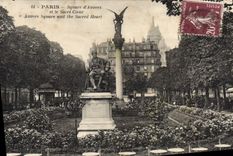 CPA Paris Square d'Anvers et le Sacre Coeur 