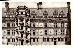 CPA Blois L et C Le Chateau L'Allee Francois 1er Le Grand Escalier 